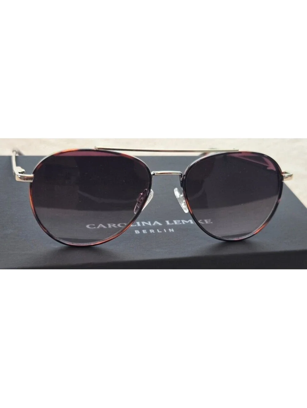 NEW Carolina Lemke CL3115-4 Sunglasses – Demi/Gold – Size 56-17-145